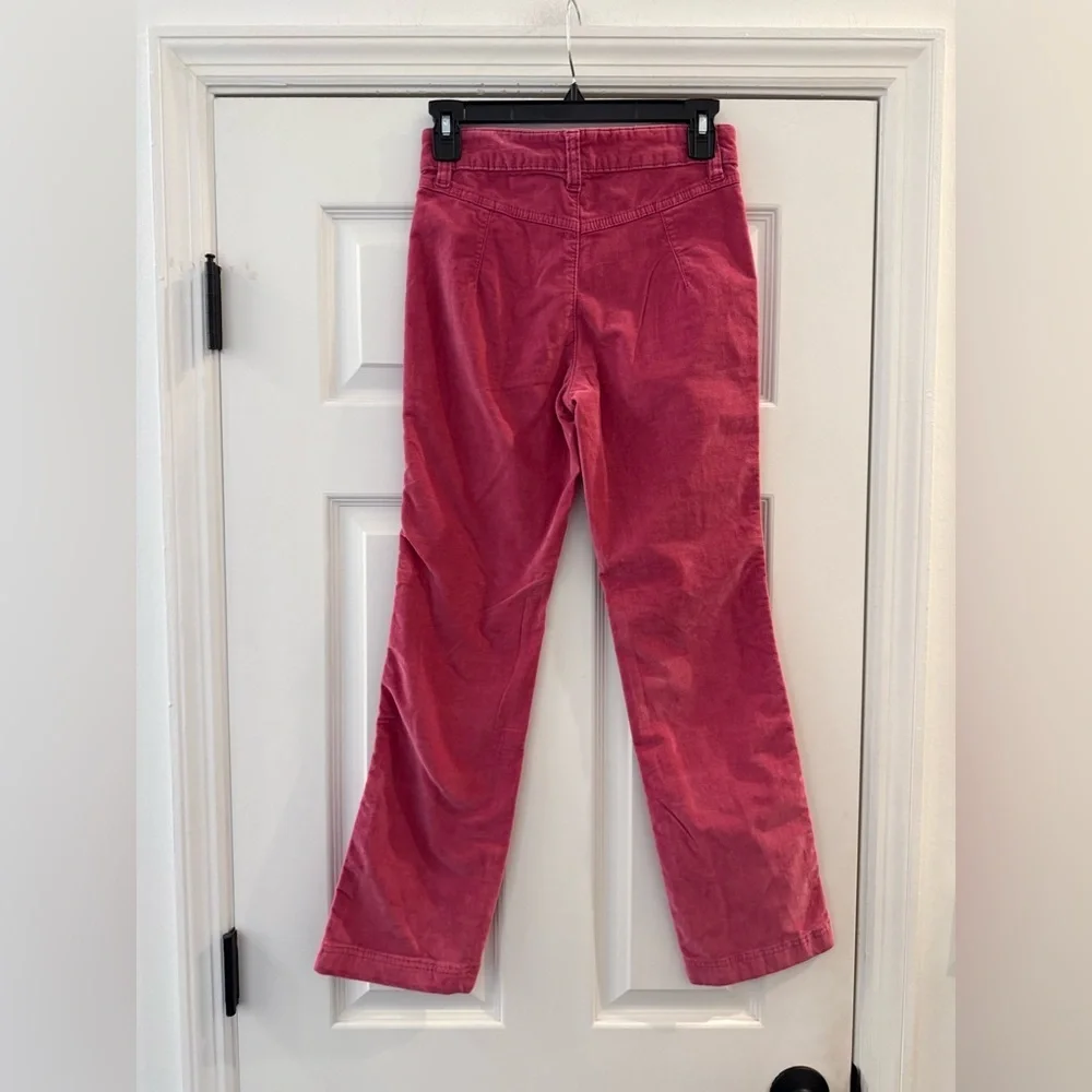 Free People High Time Velvet Kick Flare Pants in Pink Verry Berry size 0 - Picture 4 of 6
